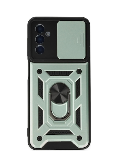 Samsung Galaxy A04s Kılıf Pars Lens Yüzüklü Silikon - Yeşil