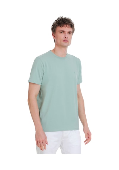 Hatemoğlu Mavi Regular Fit Bisiklet Yaka Pamuklu Tişört 1996538 Mavi-03