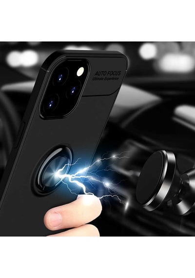 Apple Uyumlu iPhone 12 Pro Max Kılıf Yüzüklü Magnetli Ravel Case