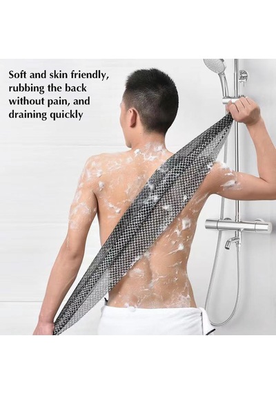 Yetişkin Arka Ovma Banyosu Havlu Uzun Strip Banyo Sünger Havlu Duş Vücut Temizleme Kullanımı Blue