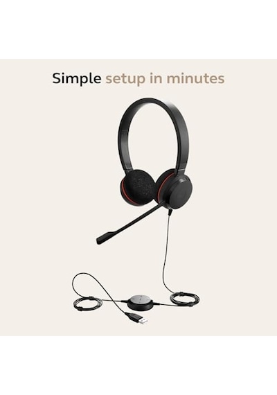 Evolve 20 Stereo Kulaklık Microsoft Sertifikalı Kulaklıklar Voıp Softphone İçin Pasif Gürültü Önleyici U Genel