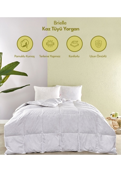 Brıelle Kaz Tuyu Yorgan 195x215 000000001500222022 Beyaz