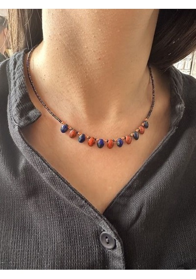 Boncuk Ay Kolye Şık Hediye Model 0135e1 Çok Renkli