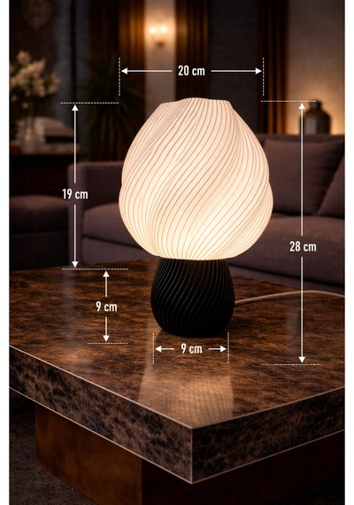 Smilo Model - Led Abajur - Masa Lambası - Usb 5v İle Çalışır - Slim Led Aydınlatması Dahildir - Dekoratif Lamba - Renk Seçenekli Çok Renkli