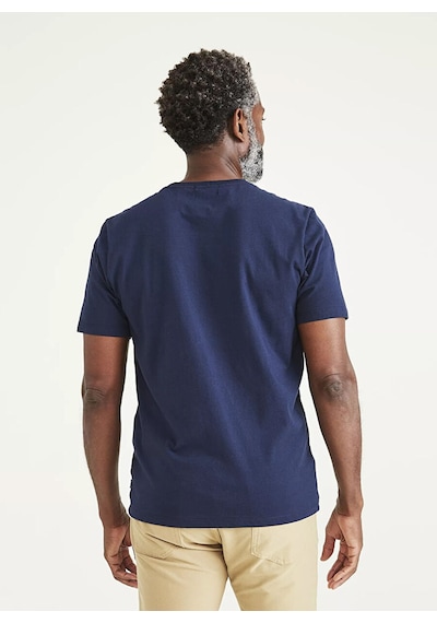 Dockers Erkek Regular Fit Kısa Kol T-shirt - Minimalist Stil Mavi