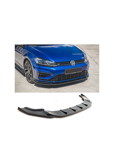 Vw Golf 7.5 R Tampon Ön Lip Parlak Siyah Plastik Ön Ek Karlık 2017 2018 2019 2020 2021 Karlık+bodykit+ek