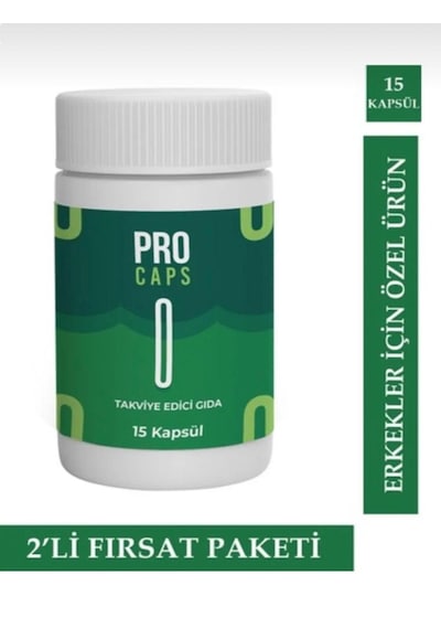 2 Kutu Bitkisel Takviye Edici Gıda Pro Caps 2x15 Li Procaps Çay Hediyesiyle