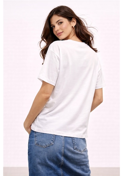 Fashion Friends Bayan T Shirt 26y0237k1 Beyaz