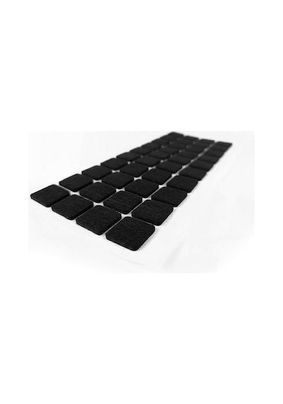 Furndiy Kendinden Yapışkanlı Kare Keçe 20 Mm X 20 Mm Siyah 40 Parça Siyah