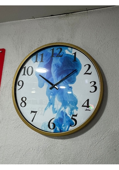 Metal Duvar Saati 60 Cm Model 9 Siyah