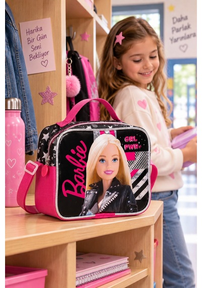 Barbie Beslenme Çantası Çocuk Öğrenci Okul Yemek Çantası Günlük Okul Kullanımı 23x19x10 Cm Çok Renkli