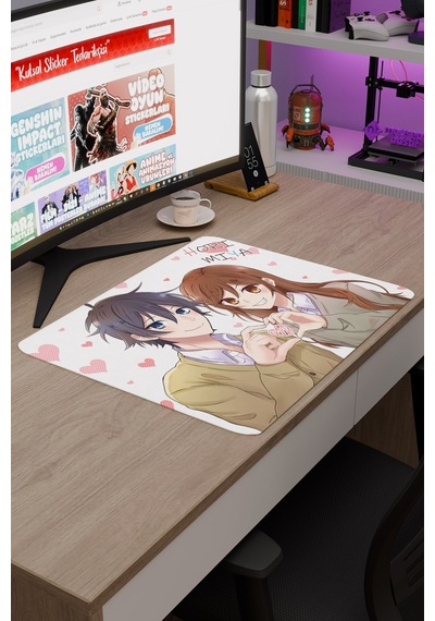 Horimiya Anime V2 - 48x40 Xl Gaming Kauçuk Kaymaz Taban Mouse Pad Fare Altlığı