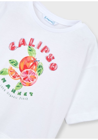 Mayoral Kız Çocuk Oversize Baskılı Tshirt Beyaz Mayoral Kız Çocuk Oversize Baskılı Tshirt Beyaz