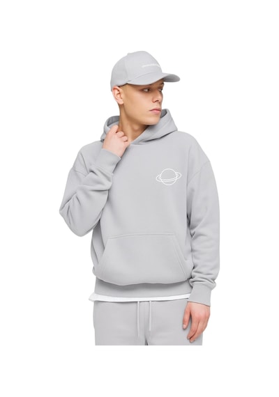 Benroma 3 İplik Penye Satürn Unisex Kapüşonlu Sweat Gri