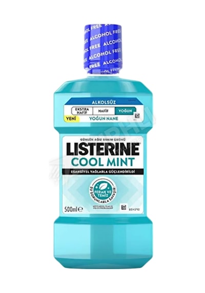 2 Adet Listerine Cool Mint Alkolsüz Yoğun Tat Ağız Gargarası 500 Ml