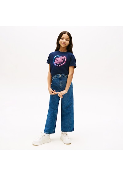 Tommy Hilfiger Heart Graphic Çocuk Lacivert T-shirt Kg0kg08640 Lacivert