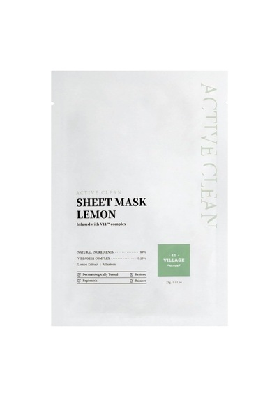 Village 11 Factory Active Clean Sheet Mask Lemon 23 Gr Limon Maskesi