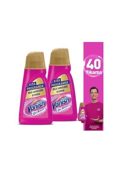 Vanish Oxi Action Deterjan ve Leke Çıkarıcı Sıvı Renkliler 1 L x 2