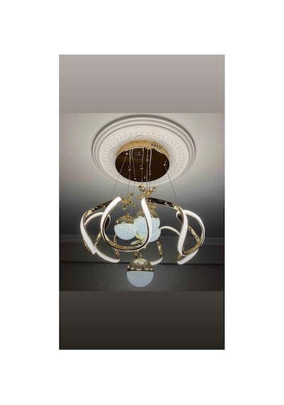 Lzy Avize Store Yummy 3 Renk Gold Sarı Beyaz Ve Gün Işığı Kumandalı Led Avize