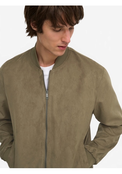 Only & Sons Onslucas Fake Suede Bomber Otw Noos Erkek Kahverengi Mont - 22027463