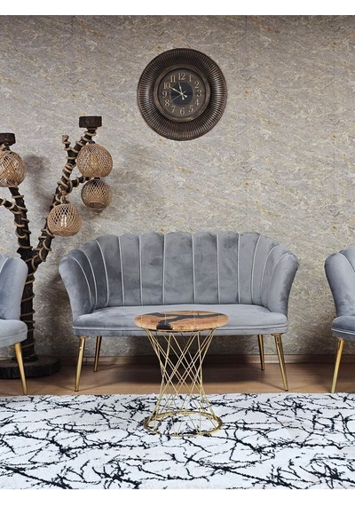 Zafir Papatya Çay Seti Koltuk Takımı Gold Sivriltme Ayak, Balkon, Salon, Ofis, Cafe Koltuk Takımı Gri Zafir Papatya Çay Seti Koltuk Takımı Gold Sivriltme Ayak, Balkon, Salon, Ofis, Cafe Koltuk Takımı Gri