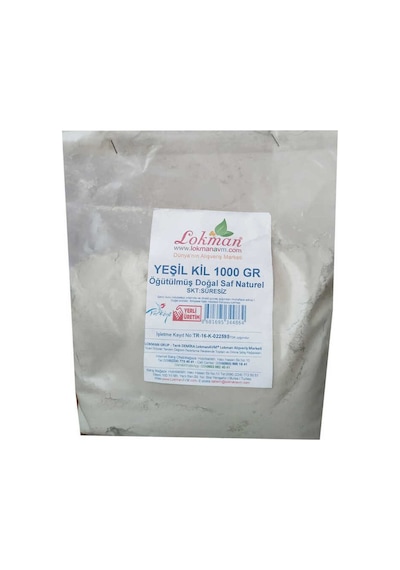 Yeşil Kil Öğütülmüş Doğal Saf Naturel 1000 Gr Paket