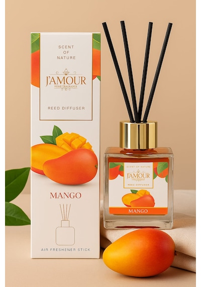 Mango Kokulu Çubuklu Oda Kokusu 100 Ml Tropikal Ve Kalıcı Ferahlık Mango