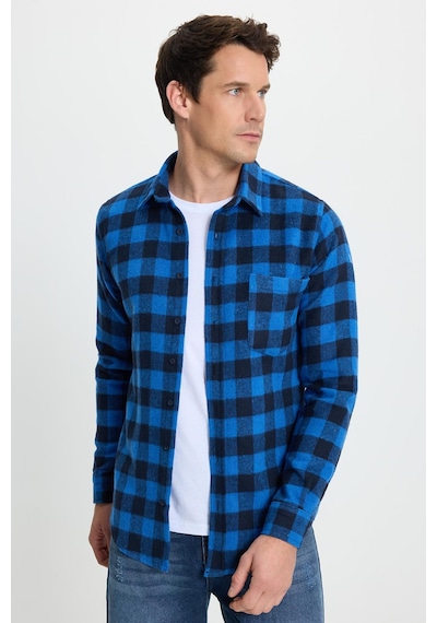 Tudors Erkek Slim Fit Dar Kesim Uzun Kollu Cepli Kareli Dama Desenli Kışlık Oduncu Gömlek-41695 Çok Renkli Tudors Erkek Slim Fit Dar Kesim Uzun Kollu Cepli Kareli Dama Desenli Kışlık Oduncu Gömlek-41695 Çok Renkli