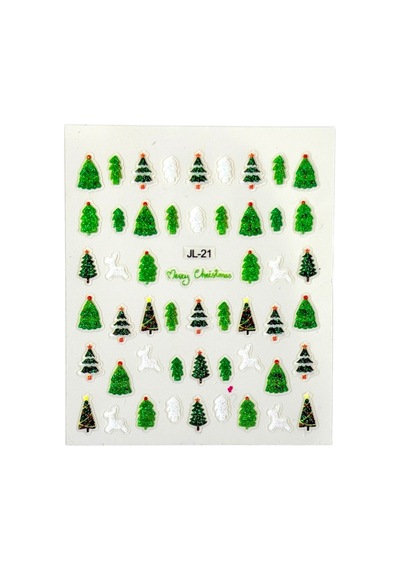 No:21 - 3d Tasarım Yapışkan Tırnak Sticker Tırnak Dövmesi Nail Art