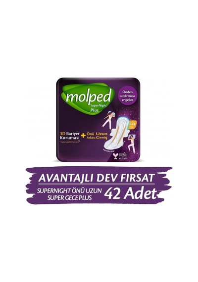 Molped Süpernight 3d Bariyerli Önü Uzun Süper Gece 14 Lü X 3 Ade PKT.MOLPED.032