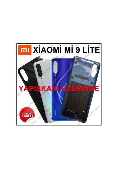Xiaomi Mi 9 Lite Arka Kapak Batarya Pil Kapağı Cam