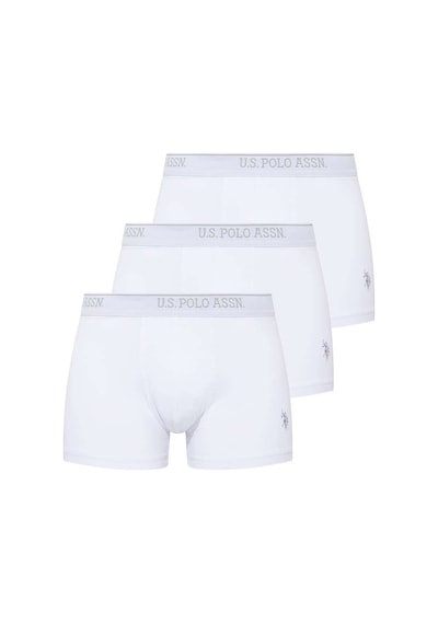 U.S. Polo Assn. Erkek Beyaz 3 Lü Boxer 80097 Beyaz