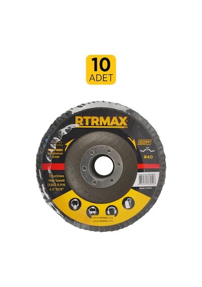Rdf11540 Alüminyum Oksit Flap Disk 115 Mm - Kum: 40 - 10 Adet