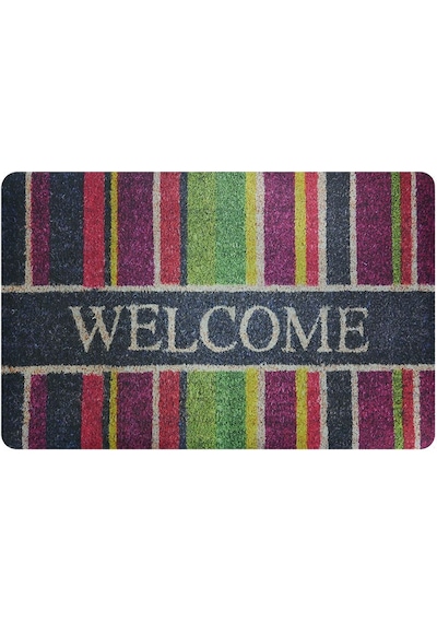 Renkli Welcome Baskılı Kaliteli Kauçuk Kapı Önü Paspası