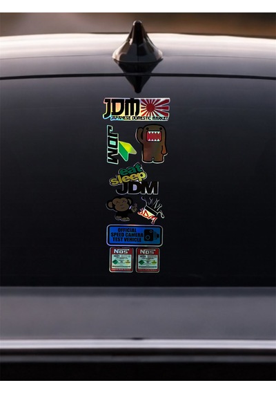 Hologram Oto Arka Cam Sticker Seti 40x15cm Araba Cam Yazıları Universal Araç Sticker Folyo Seti6