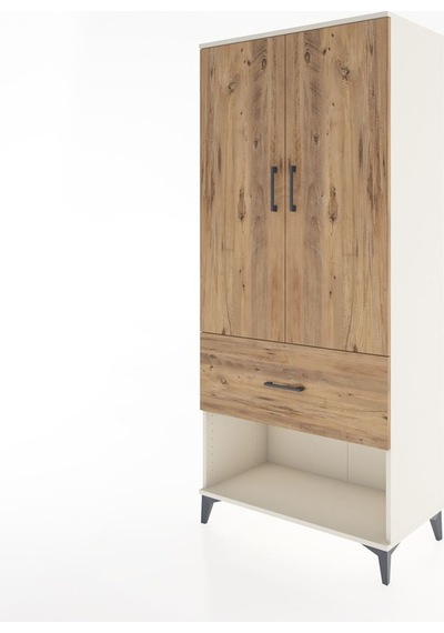 Hyperion Dolap 2 Raflı Tek Çekmeceli Tek Askılı 88x44x195 Aytaşı-çam Aytası