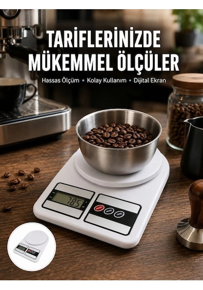 Hassas Ölçüm İçin Dijital Mutfak Tartısı 10 Kg Kapasiteli Yeni Nesil Çr