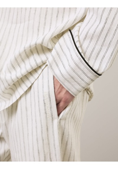 Marks & Spencer Autograph Keten Karışımlı Pijama Altı T07001339a Krem