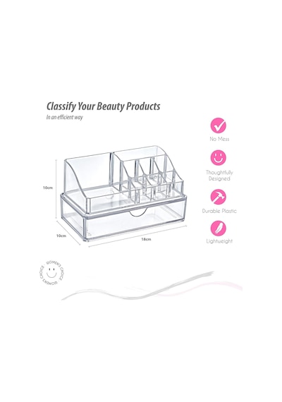 Akay Plastik Bee Home Çekmeceli Makyaj Ve Makyaj Pamukluğu Organizer Seti Belirtilmemiş