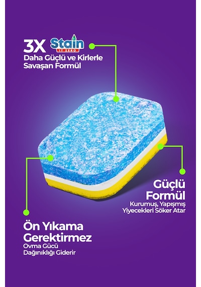 Stain İt Zero Hepsi Bir Arada Bulaşık Makinesi Deterjanı 30 Tablet