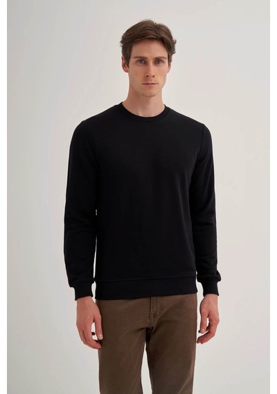 Cazador Bisiklet Yaka Siyah Erkek Sweatshirt 56100 Siyah