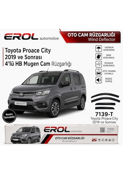 Toyota Proace City 4'lü Mugen Cam Rüzgarlığı