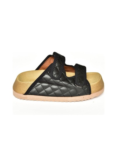 Fox Shoess811546209 Siyah Kalın Tabanlı Kadın Terlik Siyah