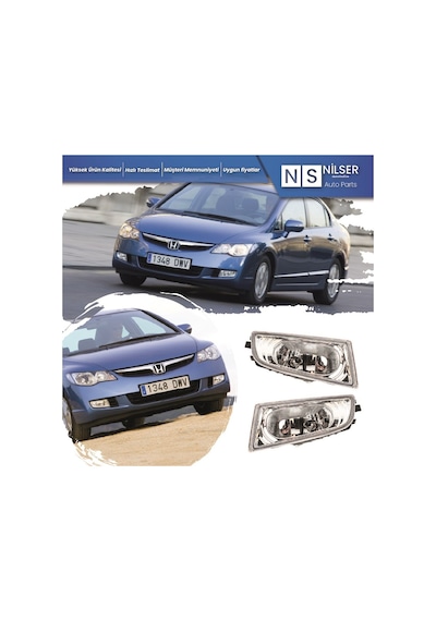 Honda Civic Fd6 Sağ-Sol Ön Sis Lambası Ampullü Takımı 2006-2009
