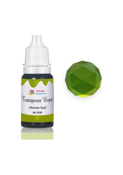 Epoksi Reçine Transparan Boya Pigment Şeffaf Epoksi Boyası 20 Ml Floresan Yeşil - 5038