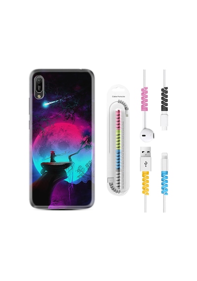 Huawei Y6 2019 Kılıf Kablo Koruyuculu Lost Warrior 1840