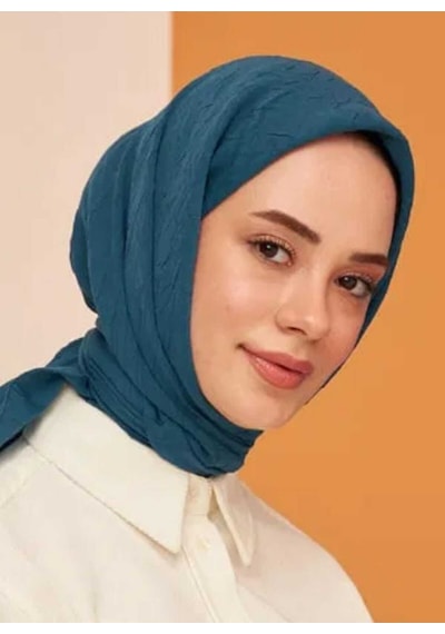 Bambu Kraş Eşarp Tesettür Giyim, Hafif, Rahat, Şık, Yüksek Kalite, Hijab, Scarf, Shawl Petrol Mavisi