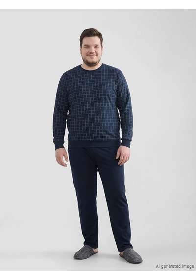 Lc Waikiki Lc Waıkıkı Lacivert Standart Kalıp Erkek Pijama Takım