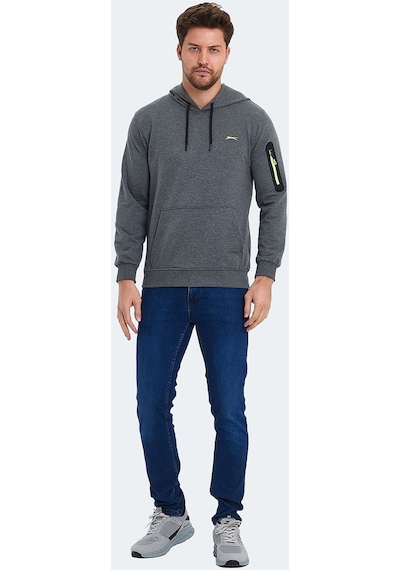 Slazenger OZZY IN Erkek Sweatshirt Koyu Gri