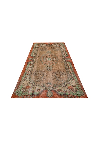 Eşsiz Anadolu Vintage Eskitme El Dokuma Halı 154 X 280 Cm 8888